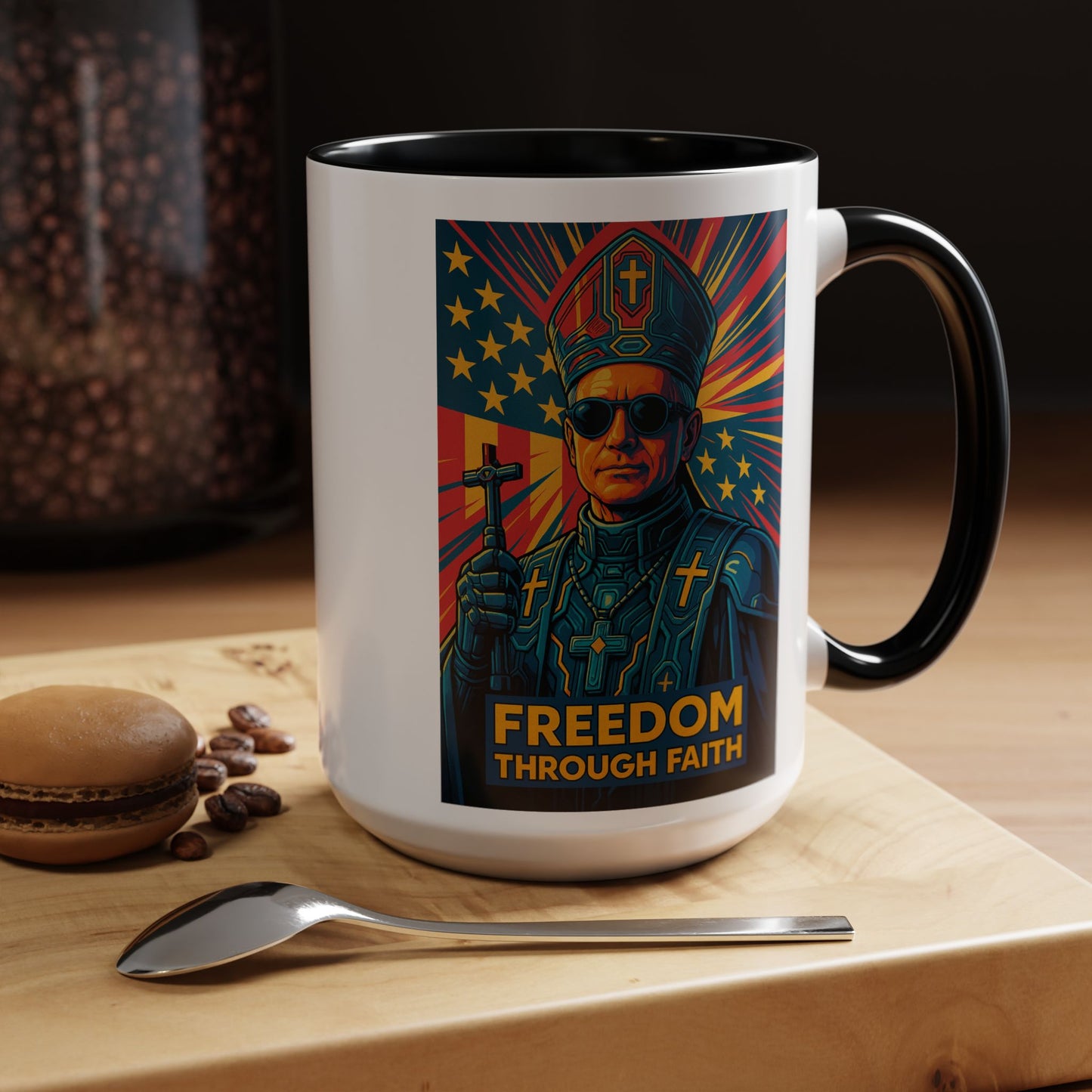 Freedom Faith Coffee Mug - Inspirational Ceramic Cup