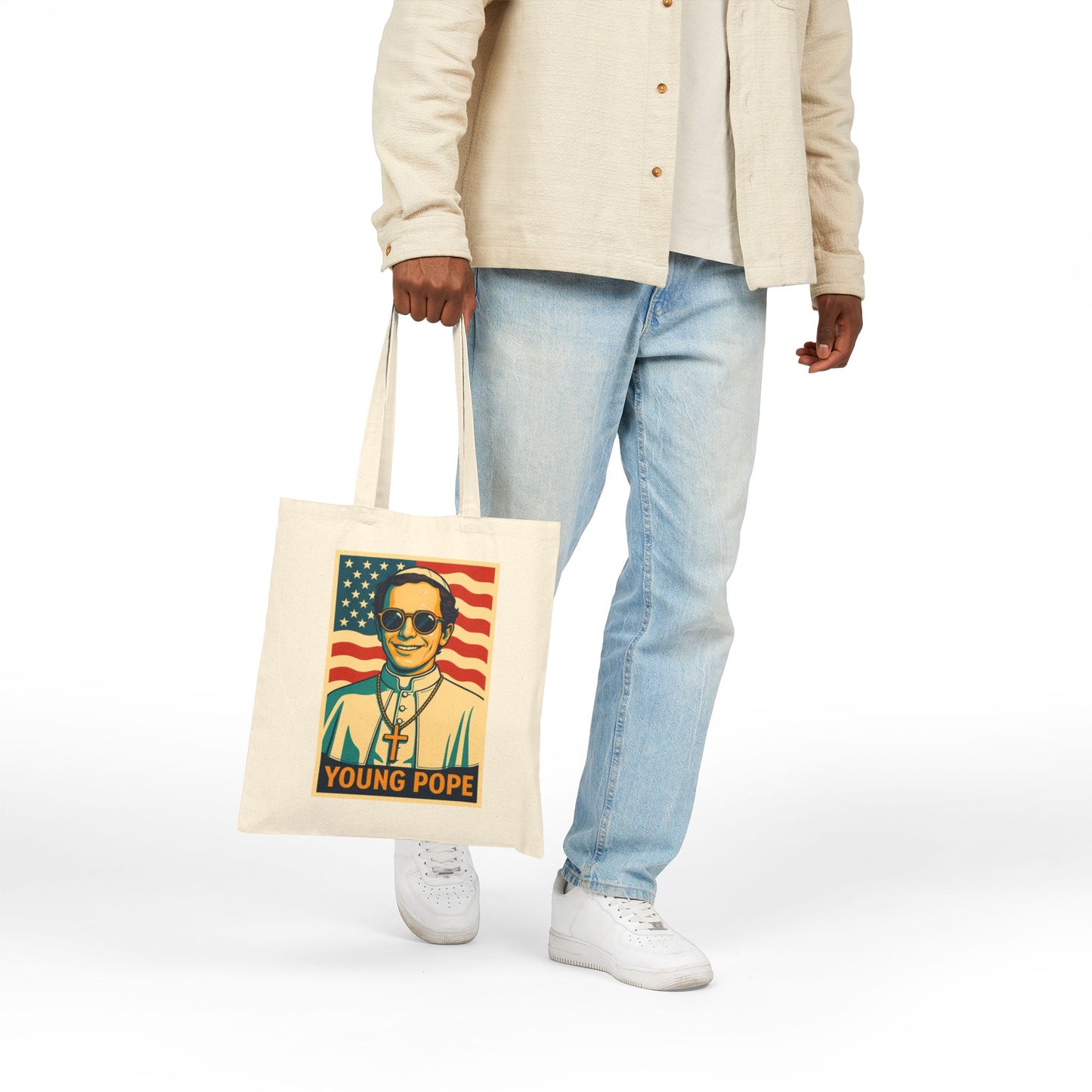 Cotton Canvas Tote Bag - Young Pope 4, Eco-Friendly Shopping Bag, Reusable Grocery Tote, Gift for Travelers, Art Lover's [...]