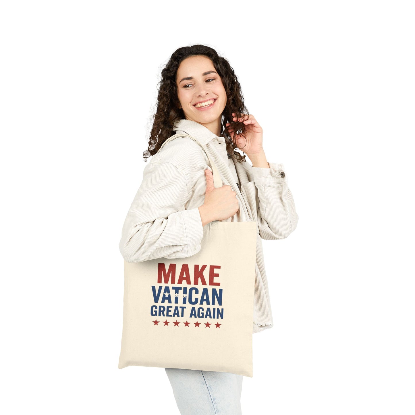Cotton Canvas Tote Bag - Make Vatican Great Again, Eco-Friendly Shopping Bag, Reusable Grocery Tote, Gift for Travelers, Art Lover's [...]