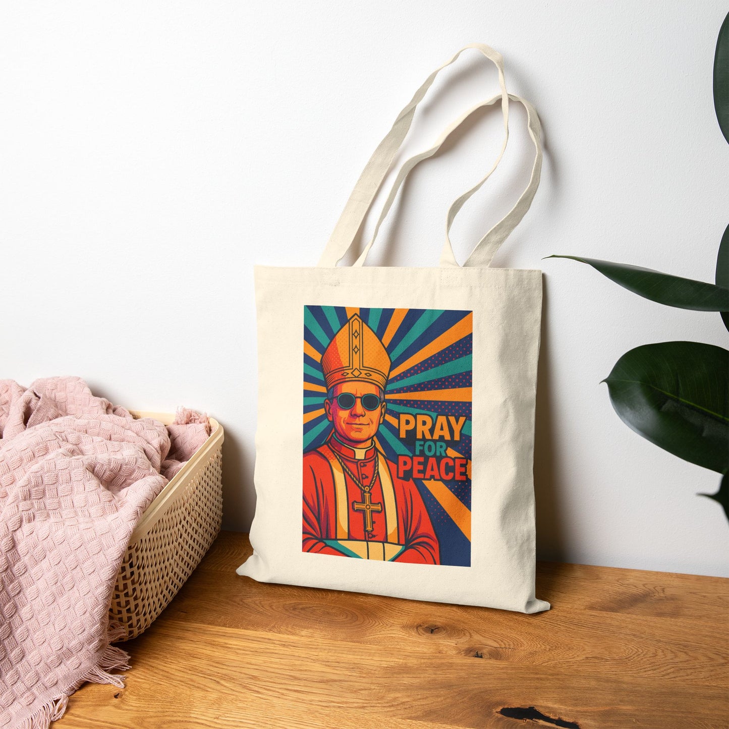 Cotton Canvas Tote Bag - Pray for Peace, Eco-Friendly Shopping Bag, Reusable Grocery Tote, Gift for Travelers, Art Lover's [...]