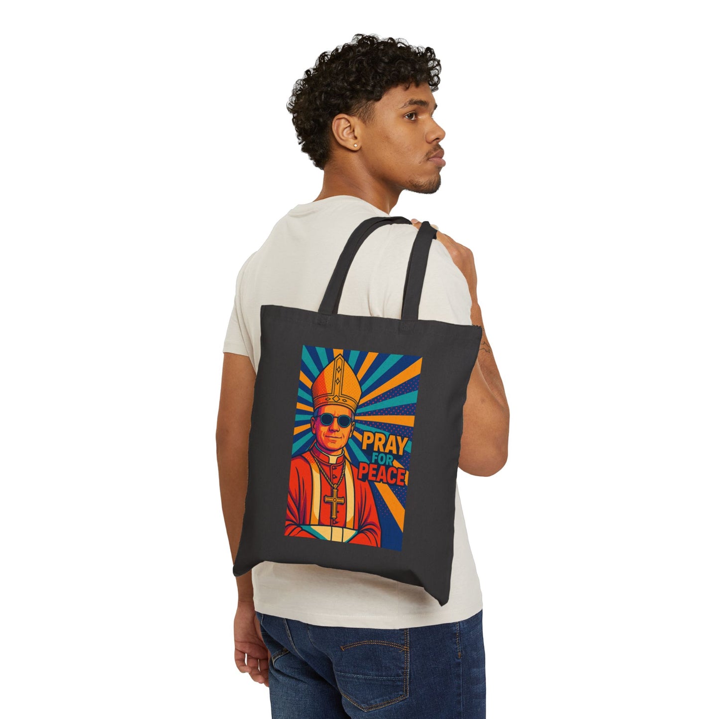 Cotton Canvas Tote Bag - Pray for Peace, Eco-Friendly Shopping Bag, Reusable Grocery Tote, Gift for Travelers, Art Lover's [...]