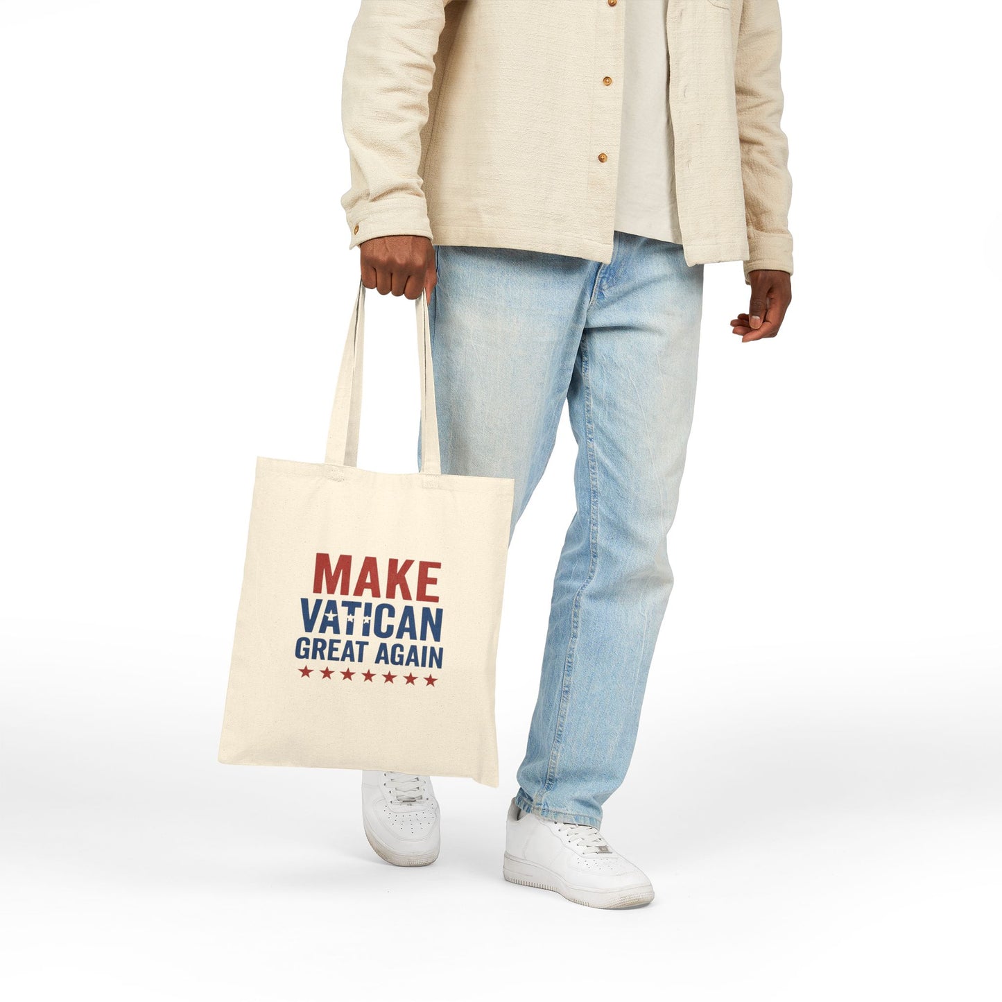 Cotton Canvas Tote Bag - Make Vatican Great Again, Eco-Friendly Shopping Bag, Reusable Grocery Tote, Gift for Travelers, Art Lover's [...]