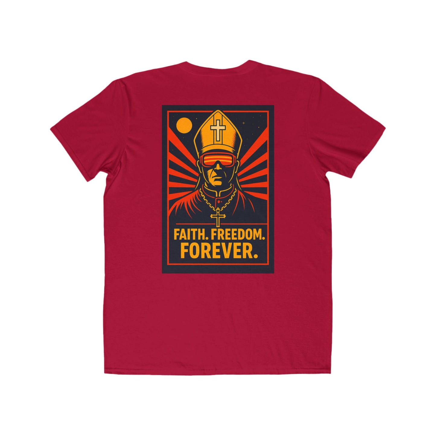 Faith Freedom Men's Lightweight Fashion Tee - Spiritual Graphic Shirt