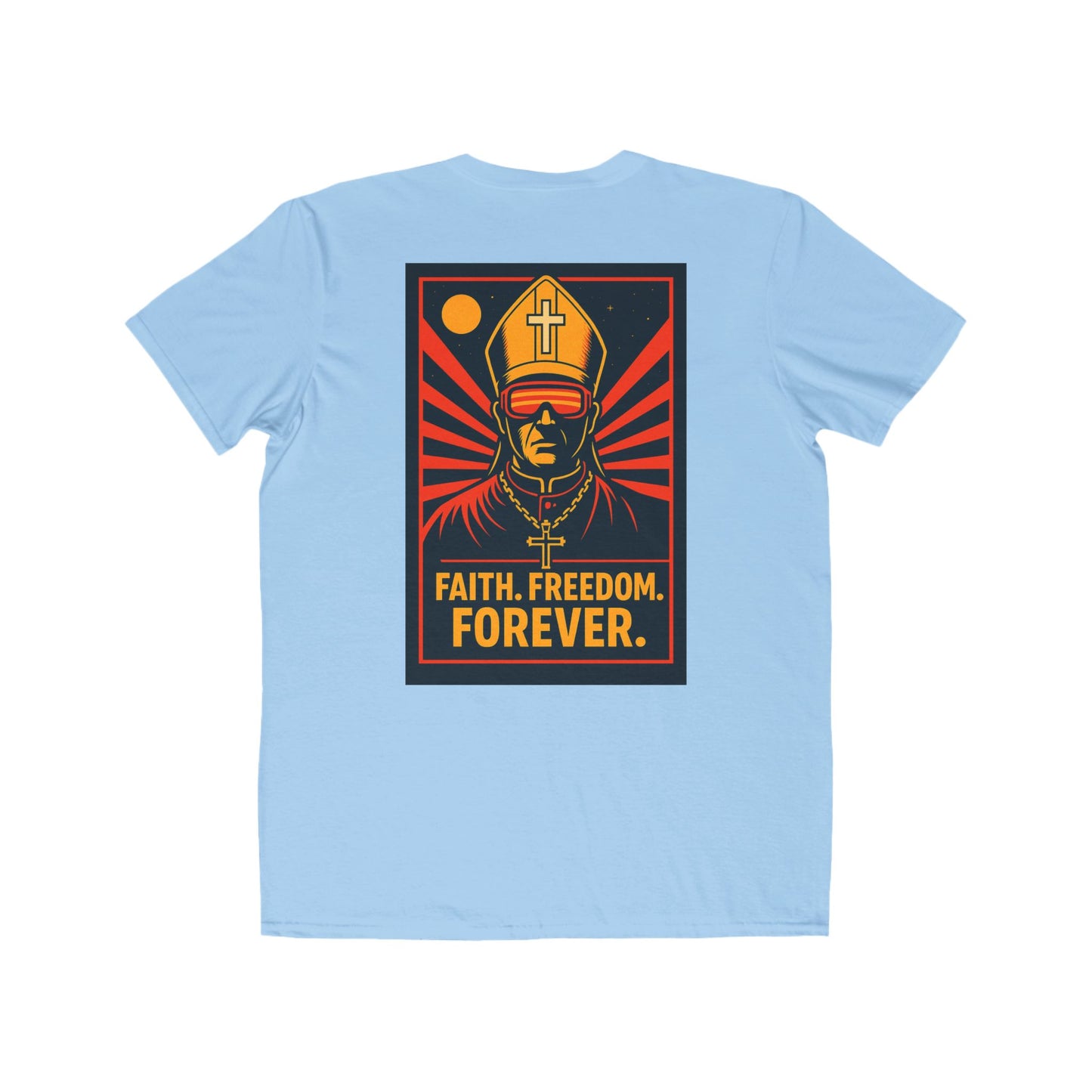 Faith Freedom Men's Lightweight Fashion Tee - Spiritual Graphic Shirt
