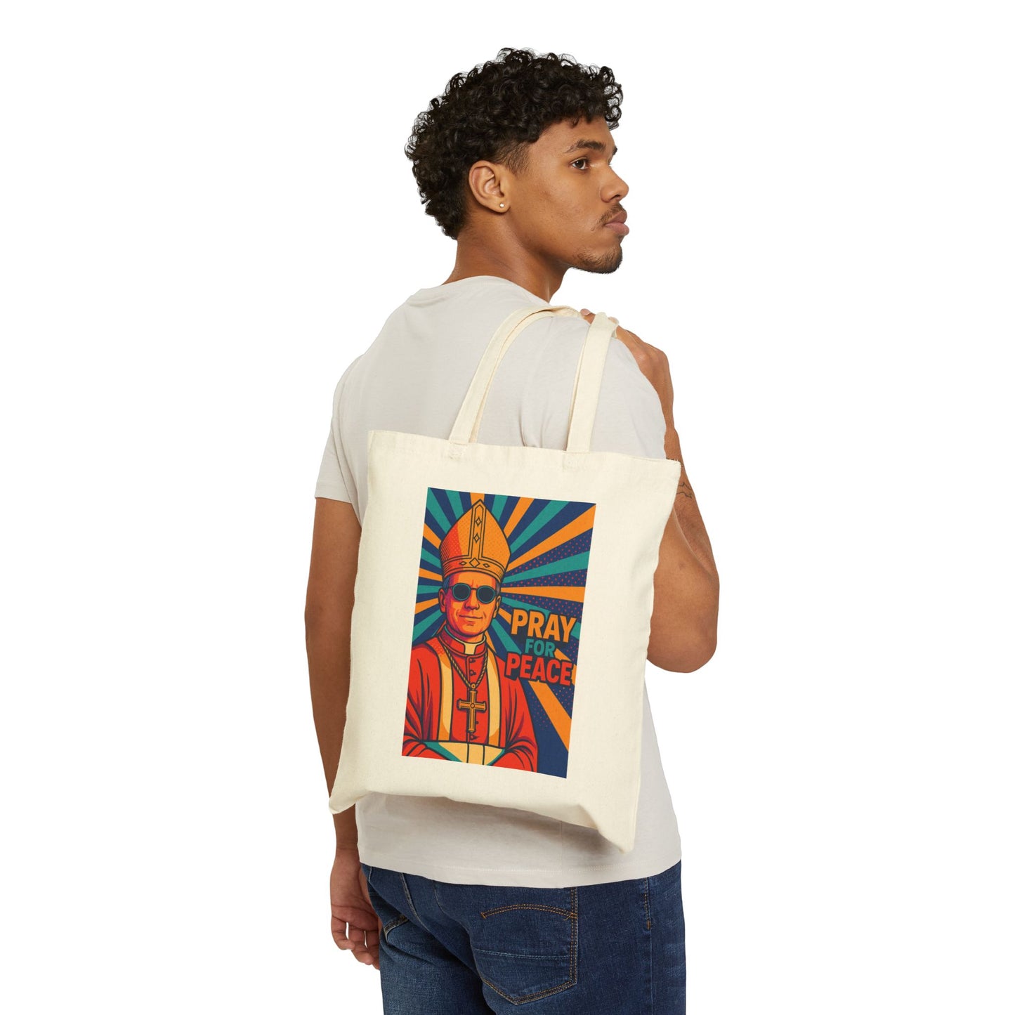 Cotton Canvas Tote Bag - Pray for Peace, Eco-Friendly Shopping Bag, Reusable Grocery Tote, Gift for Travelers, Art Lover's [...]