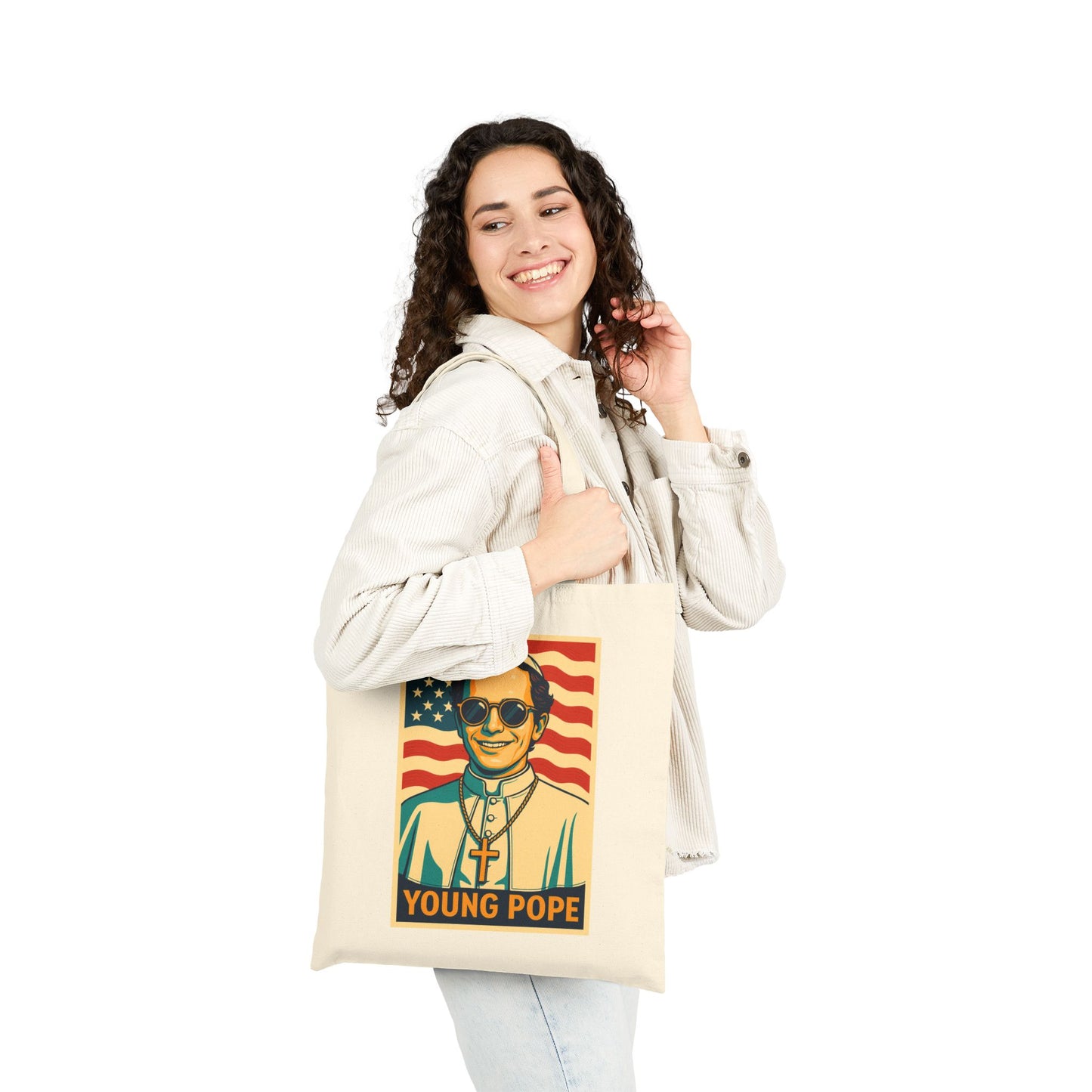 Cotton Canvas Tote Bag - Young Pope 4, Eco-Friendly Shopping Bag, Reusable Grocery Tote, Gift for Travelers, Art Lover's [...]