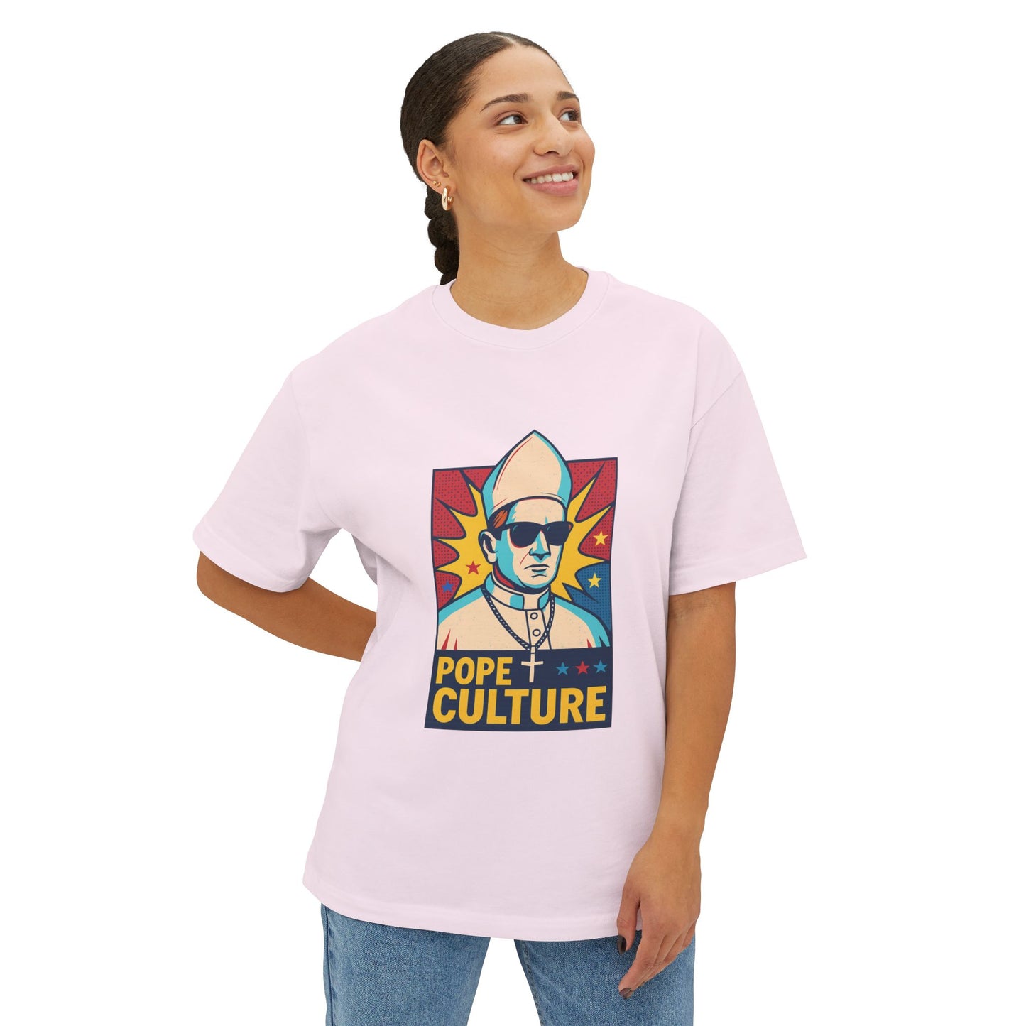 Pope Culture Unisex Oversized Boxy Tee - Bold Graphic Statement Shirt