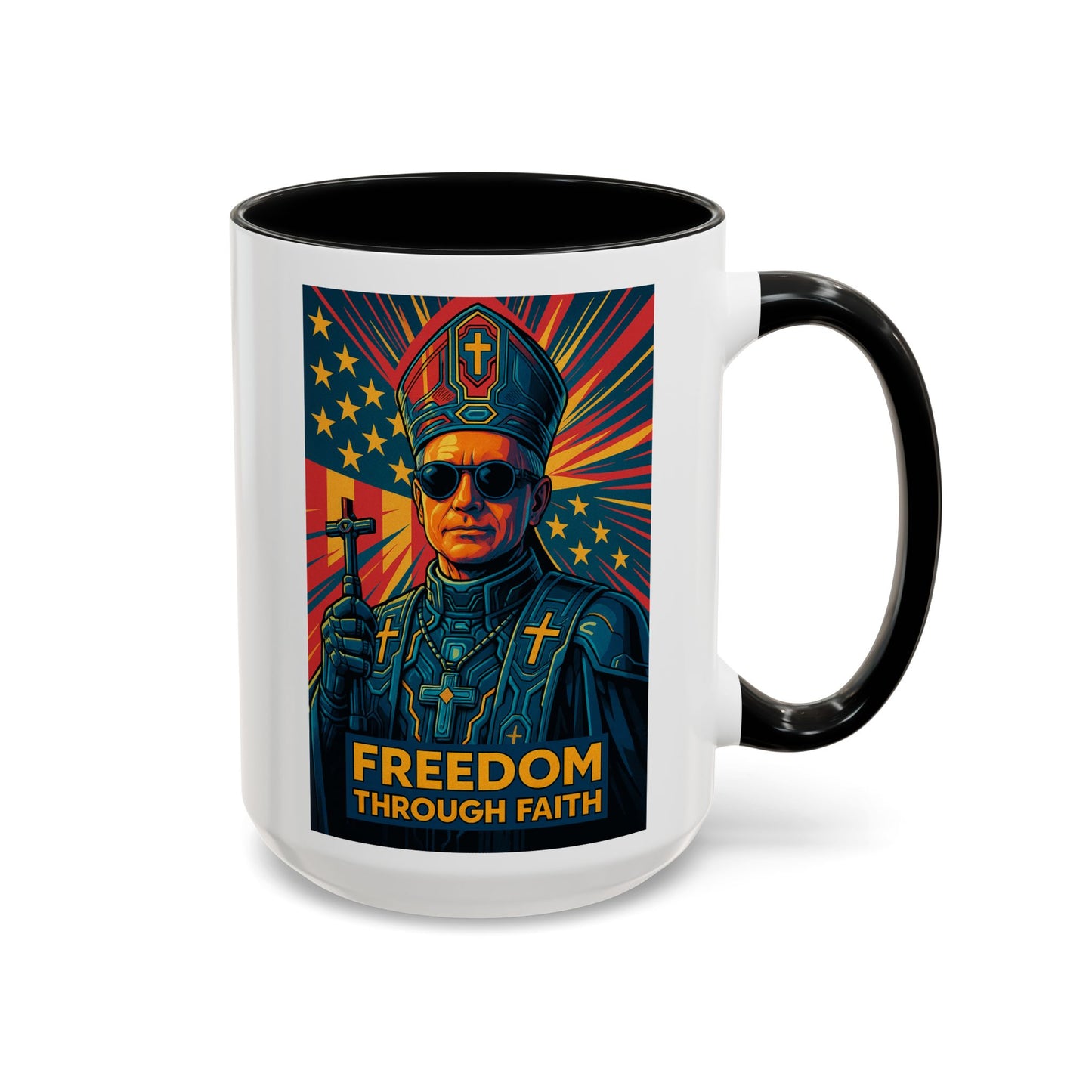 Freedom Faith Coffee Mug - Inspirational Ceramic Cup