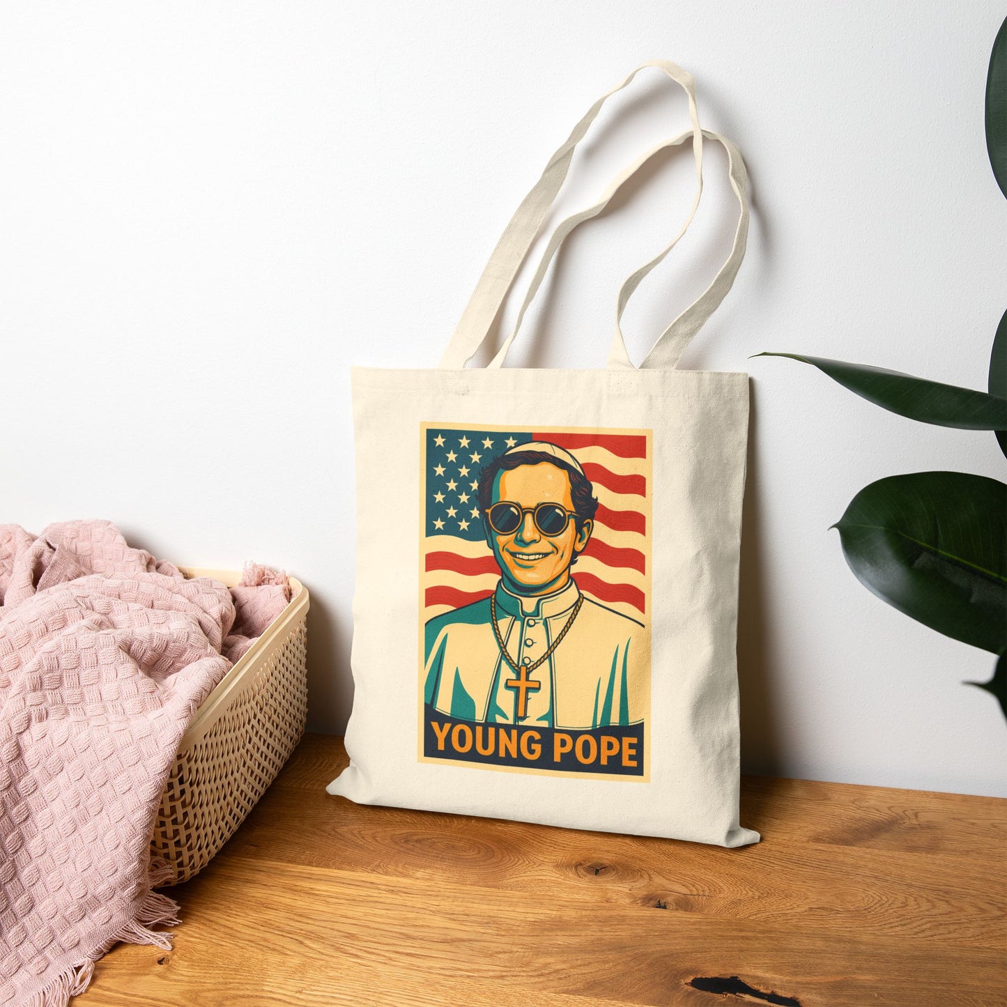 Cotton Canvas Tote Bag - Young Pope 4, Eco-Friendly Shopping Bag, Reusable Grocery Tote, Gift for Travelers, Art Lover's [...]
