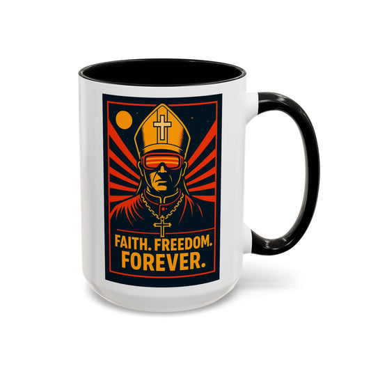 Faith Freedom Forever Coffee Mug - Inspirational Ceramic Cup