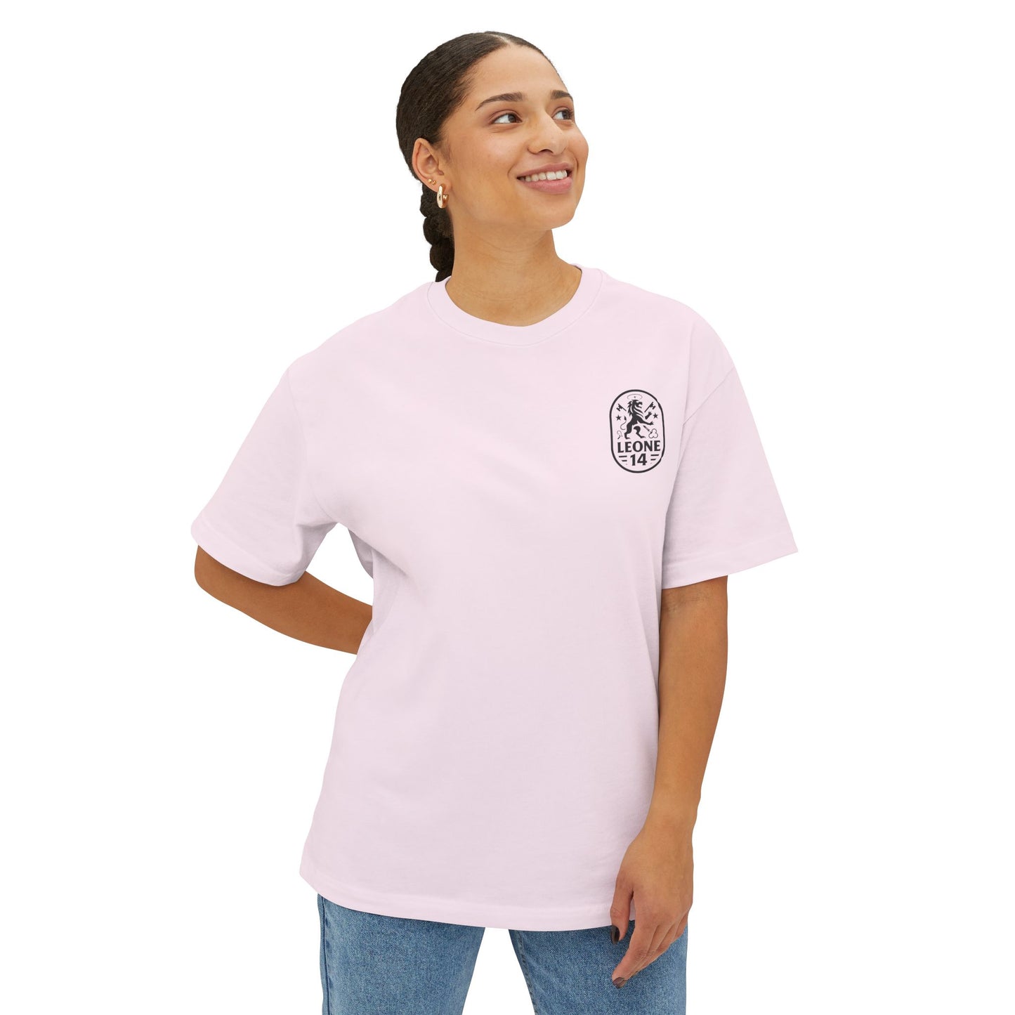 Unisex Oversized Boxy Tee - Pray Hard Graphic Tee for Faith and Fun