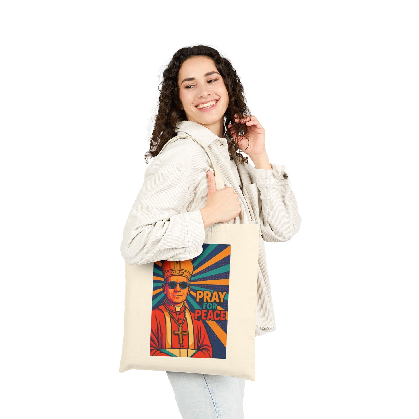 Cotton Canvas Tote Bag - Pray for Peace, Eco-Friendly Shopping Bag, Reusable Grocery Tote, Gift for Travelers, Art Lover's [...]