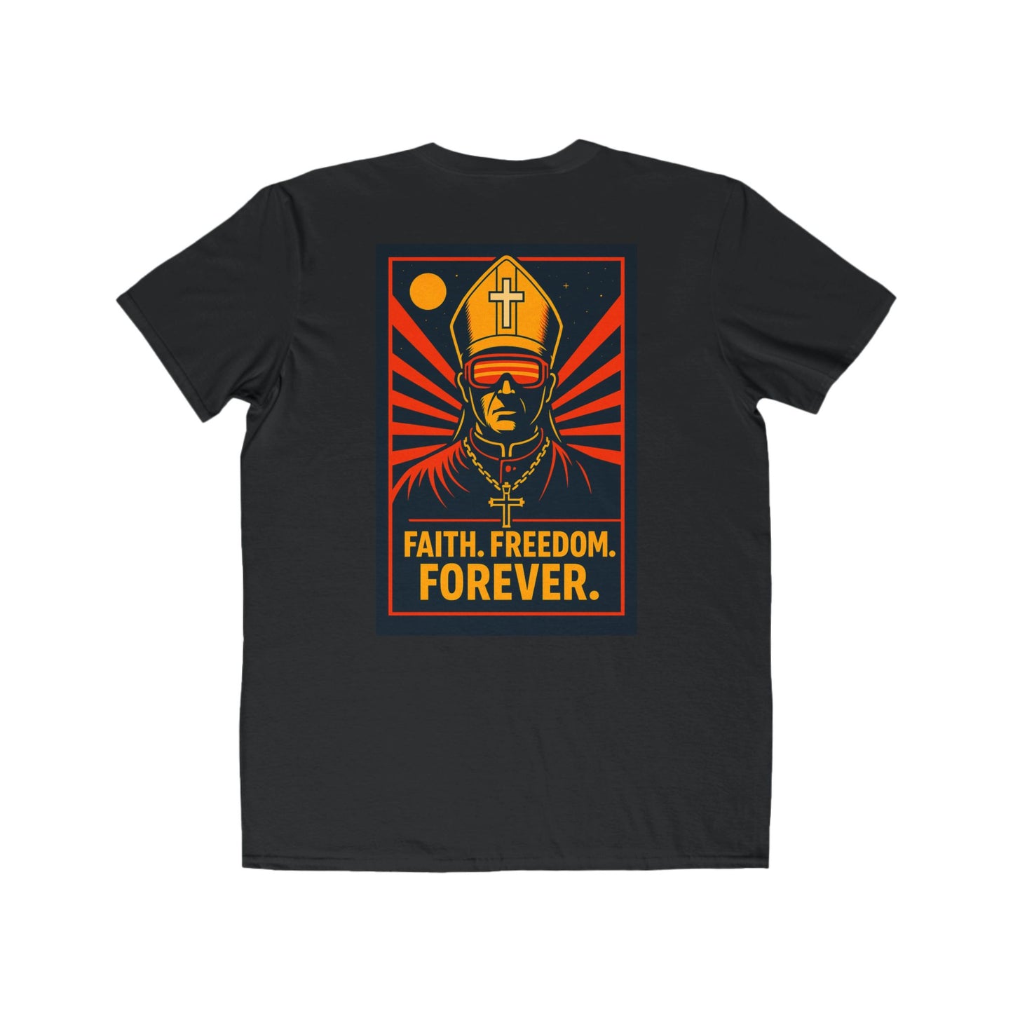 Faith Freedom Men's Lightweight Fashion Tee - Spiritual Graphic Shirt