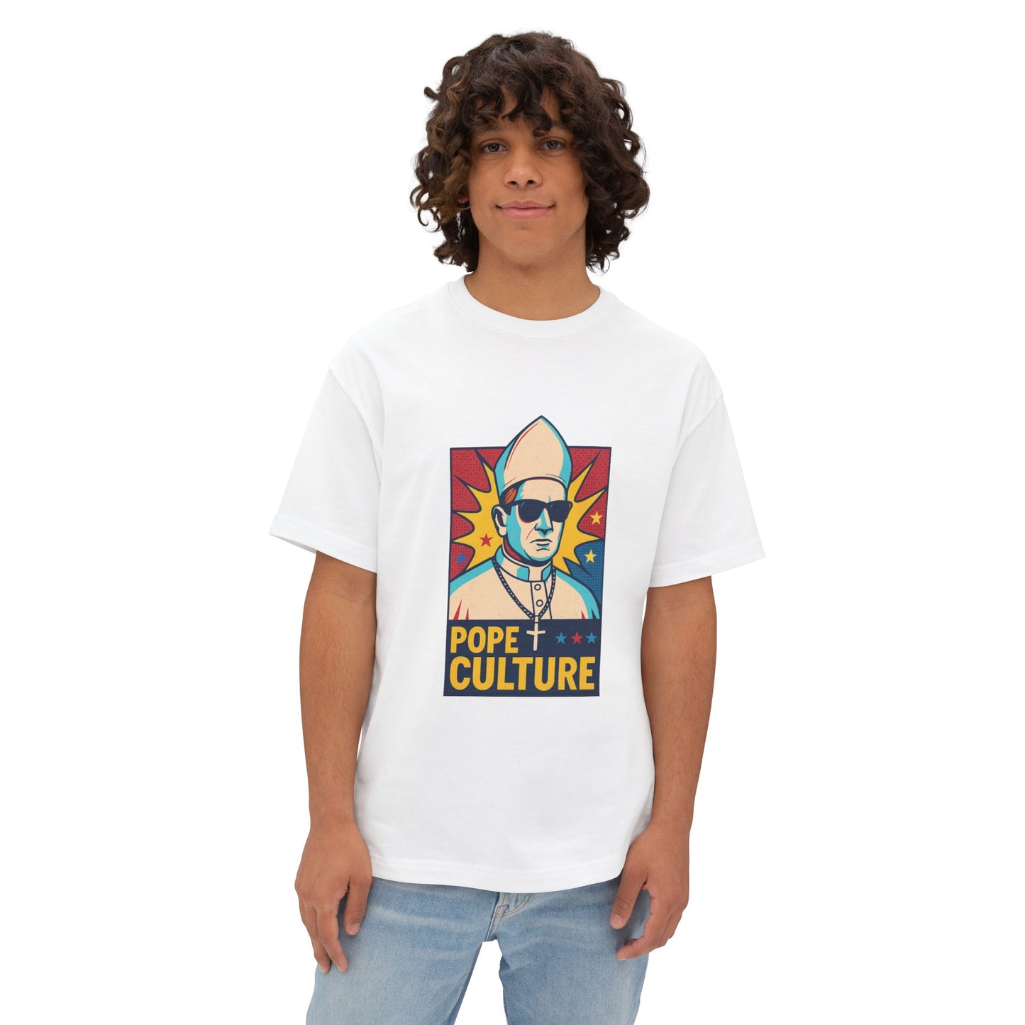 Pope Culture Unisex Oversized Boxy Tee - Bold Graphic Statement Shirt