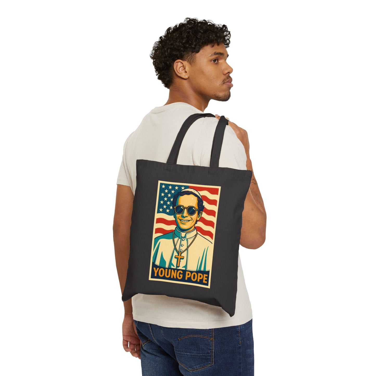 Cotton Canvas Tote Bag - Young Pope 4, Eco-Friendly Shopping Bag, Reusable Grocery Tote, Gift for Travelers, Art Lover's [...]